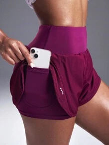 Powerista 宽腰海豚下摆运动短裤毛衣短裤