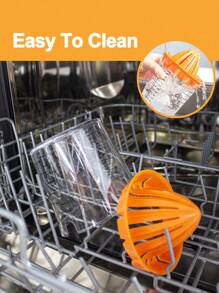 SHEIN Basic living 1PC Orange Lemon Juicer and Reamer Manual Squeeze With 2 Cup 500Ml Measuring Cup