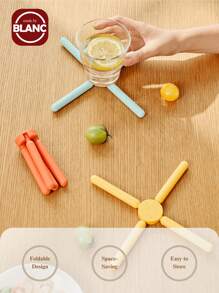 Madebyblanc 1PC Reative Bowl Mats, Plate Mats, Pot Mats, Household Heat-Resistant And Insulated Pot Mats, Coasters, Kitchen Non-Slip Foldable Round Anti-Scalding Table Mats - one-size - View 1