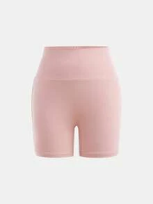 SHEIN Girlism 3条/套 少女修身休闲纯色舒适宽腰短裤 女童骑行短裤 女童瑜伽短裤 3条装短裤