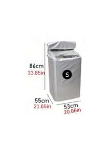 1 件装顶部装载洗衣机罩采用牛津布制成，防水防晒防尘，加厚，适用于学校办公室家用旅行包收纳袋，多种尺寸 - 銀色 - 查看 17