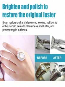 SHEIN 1pc Jewelry Cleaning Liquid And Wiping Cloth, Gold, Silver And Platinum Jewelry Polishing Without Holes, Gemstones And Semi-Gemstones , Non-Abrasive, And Friendly To The Earth. Let Your Silver Shine And Let Your Jewelry Shine. - Multicolor - View 7