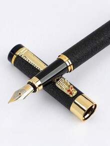 1 支 0.5 毫米磨砂黑色商务金属笔。适合日常书写、商务、办公室、学校和返校书法练习 - 黑色 - 查看 1