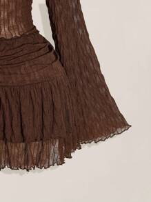 SHEIN ICON 大码休闲修身长袖上衣和裙子两件套，适合秋季