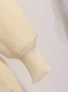 Franclia Autumn/Winter New Versatile Elegant Minimalist Women Sweater Dress Fall Cloth For Women - Apricot - View 5