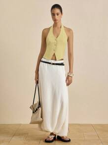 INAWLY 女式性感前扣露背背心，夏季