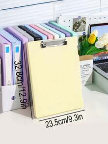 SHEIN Random 1 PC Large Capacity File Organizer - Personalized A4 Size, Board Clip, Storage Function 2 In 1 Study Material Organizer - Ultimate Organization And Information Book Classification - Office Desk Accessories For Subject Management