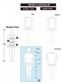 Manfinity ZONE917 男士数字印花撞色 Polo 领短袖休闲衬衫 - 黑色 - 查看 3