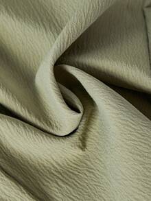 SHEIN Explorewe 1 pièce Pantalon long blanc décontracté de haute qualité et confortable en tissu texturé, nouvelle collection d'été pour filles - Vert olive - Voir 5