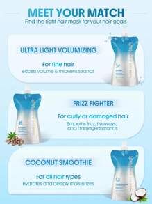 SHEGLAM HAIR 椰子冰沙保濕髮膜，持久亮澤，減少毛躁，增強光澤和光澤，緩解乾渴髮絲，提高彈性和柔韌性，撫平毛躁和飛散，恢復光澤和柔軟度，持久乳白色香氣，適合所有髮質 畢業 生日 假期 Summer 冬天 秋天 女性 化妝品 派對 海灘 旅行 露營 戶外 學校 校園 節慶 裝潢風格 禮物 展示 玫瑰 女孩 最好的 顏色 魅力 氛圍 粉紅色的 聖誕節 新年 感恩節 情人節 - 白色 - 查看 8