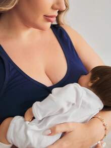 BloomMama Plus Size Maternity Comfortable Solid Color Nursing Bra