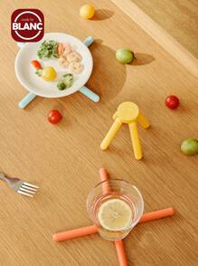 Madebyblanc 1PC Reative Bowl Mats, Plate Mats, Pot Mats, Household Heat-Resistant And Insulated Pot Mats, Coasters, Kitchen Non-Slip Foldable Round Anti-Scalding Table Mats - one-size - View 2