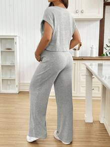 SHEIN ملابس الخريف، ملابس الخريف، ملابس الحمل في فصل الخريف/الشتاء، حمل 2 قطعة مجموعة قميص كاجوال بأكمام خفافيش وبنطلون، مجموعة حمل 2 قطعة، مجموعة نسائية رمادية من قطعتين، مجموعة مريحة من قطعتين، مجموعة ملابس منزلية من قطعتين، مجموعة حمل من قطعتين، مجموعة حمل رمادية مريحة من قطعتين، مجموعة حمل مرنة من قطعتين، مجموعة حمل مريحة، مجموعة حمل مرنة