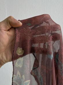 StreetHx Women's Vintage Print Tie-Up Crop Top, Summer