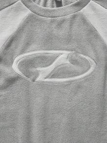 AXEPEAK Men's Loose Fit Knit Long Sleeve Pullover Sweatshirt, Streetwear Style, For Fall, Winter - Light Grey - View 4