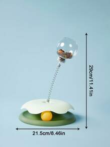 PETSIN 1 件装猫咪益智漏食球玩具旋转球互动自娱缓解小猫无聊玩具 - 彩色 - 查看 11