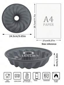 SHEIN Basic living 1pc Silicone Cake Mold - Dark Grey - View 6