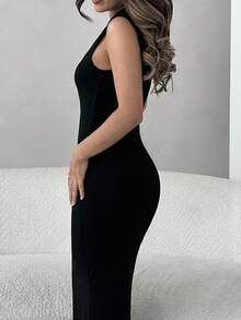 Jemour 优雅女士斜不对称下摆连衣裙，外出装，适合日常穿着，约会，旅行，派对和俱乐部，万圣节服装女士纯色性感无袖连衣裙，白色连衣裙，度假连衣裙，毕业和返校连衣裙，婚礼伴娘礼服，春夏无袖纯色简约性感颈部修身，黑色连衣裙，约会夜礼服，伴娘迷你连衣裙，优雅小黑裙，春夏女士纯色性感无袖连衣裙，白色连衣裙，度假连衣裙，毕业和返校连衣裙，婚礼伴娘礼服，春夏勃艮第酒红色紫色长裙，露背，女士夏季连衣裙 - 黑色 - 查看 5