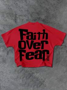 PAVTROS 男士圆领插肩袖字母图案休闲 T 恤，夏季 - 彩色 - 查看 2