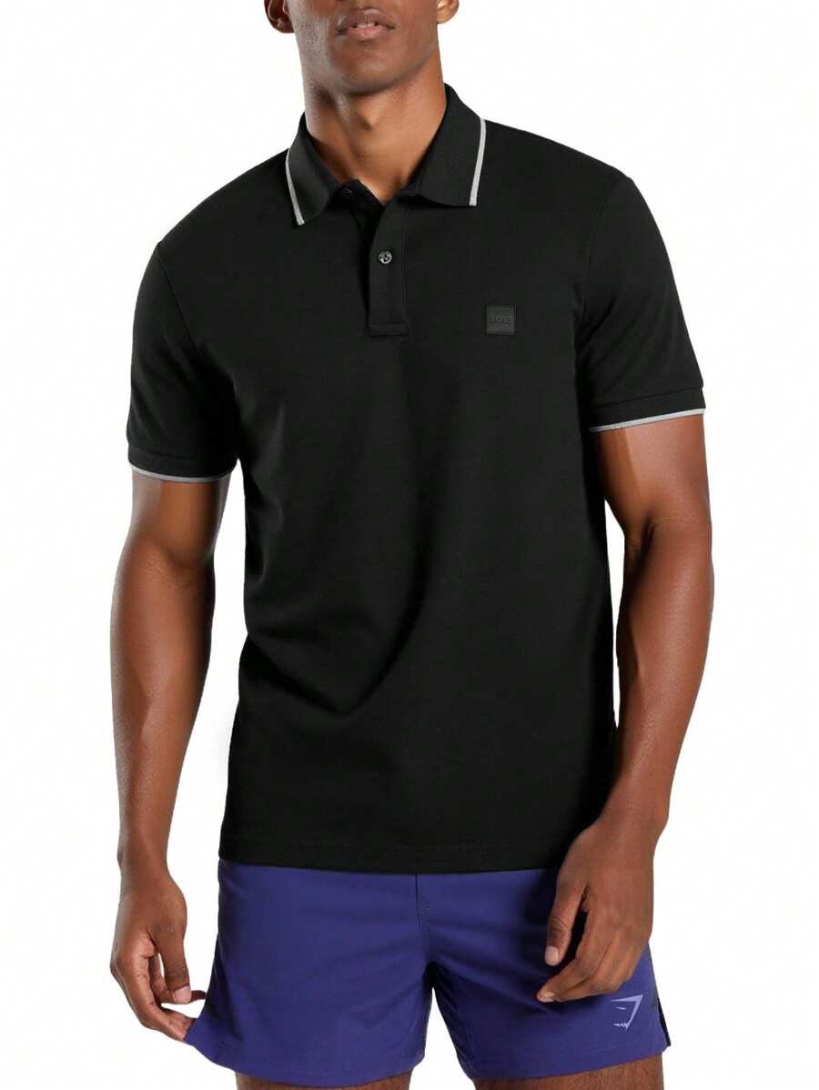 Hugo Boss Áo thun polo nam tay ngắn thường ngày mùa hè - 001 Đen - Xem 1
