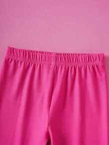 Nick 90s | SHEIN 少女可爱卡通心形印花白色长袖连帽卫衣和修身粉色针织裤两件套 - 彩色 - 查看 10