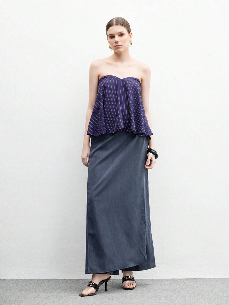 CUCCOO BIZCHIC Women's Black Buckle Decor Transparent Square Toe Sandals