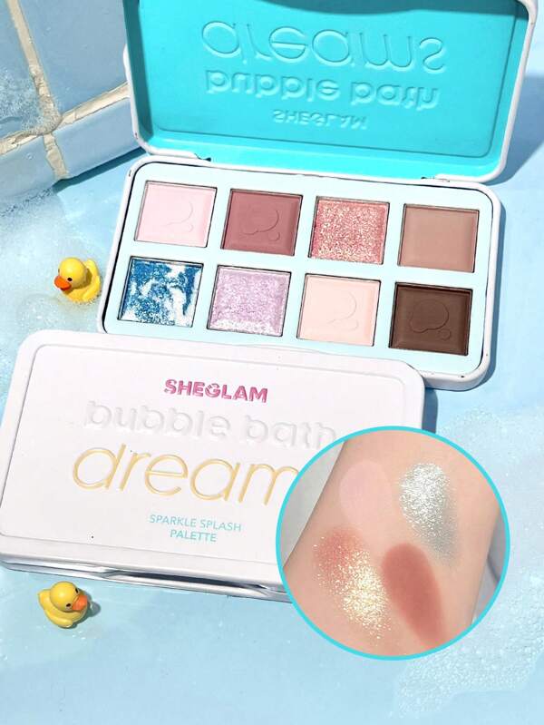 SHEGLAM Sparkle Splash Paleta Graduación Cumpleaños Vacaciones Verano Otoño Y2k Elegante Moda Mujeres Niñas Marca Maquillaje Cosmético Belleza Fiesta Playa Viaje Camping Aire libre Escuela Campus Excursión Festivales Decoración Regalo Presente Rosa Chica Cosplay Mejor Color Encanto Vibra