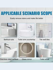 SHEIN 1pc 3pcs Tile Cleaner, Bathroom Tile Floor Marble Bright Strong Dirt Remover