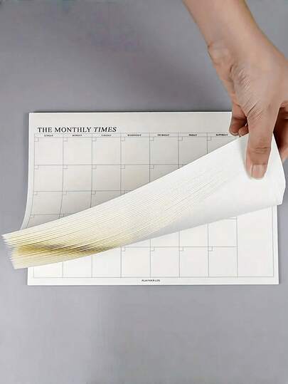 SHEIN 1PC Monthly Planner, Stationery And Gift Wrapping Supplies, Simple Schedule Planner, Sticky Notes, Monthly And Weekly Plans, Tearable Sticky Note Pad, School Supplies, Back-To-School Supplies, Notebook, School Notebook, Aesthetic School Book Monthly Planner Sticky Note Pad Self-Filling Calendar Planner