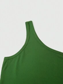 SHEIN SXY 2 件套大码女式纯色无袖抹胸和热带植物印花短裤度假套装，适合早春、春夏季、雨林、海滩派对、海边度假、篝火晚会，清凉轻盈，修身版型，穿着舒适，易于搭配且看起来苗条，凸显您的身材，修饰身材，2 件套夏季服装 - 彩色 - 查看 14