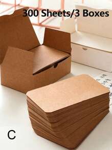 100张/盒，厚实圆角空白卡片，可用作书签、贺卡、英语词汇卡、明信片、DIY手绘贺卡、英语单词卡和生词卡。适合学生、上班族、白领等专业人士。返校季 - 彩色 - 查看 12