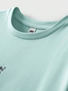JNSQ Ensemble t-shirt à manches courtes et shorts décontractés et sportifs minimalistes pour préadolescentes