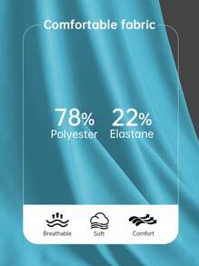 Easify SHEIN Sport Conjunto deportivo premium para mujer en color beige y aguamarina, top corto y leggings de cintura alta con bloques de color, ideal para el gimnasio y un estilo de vida activo