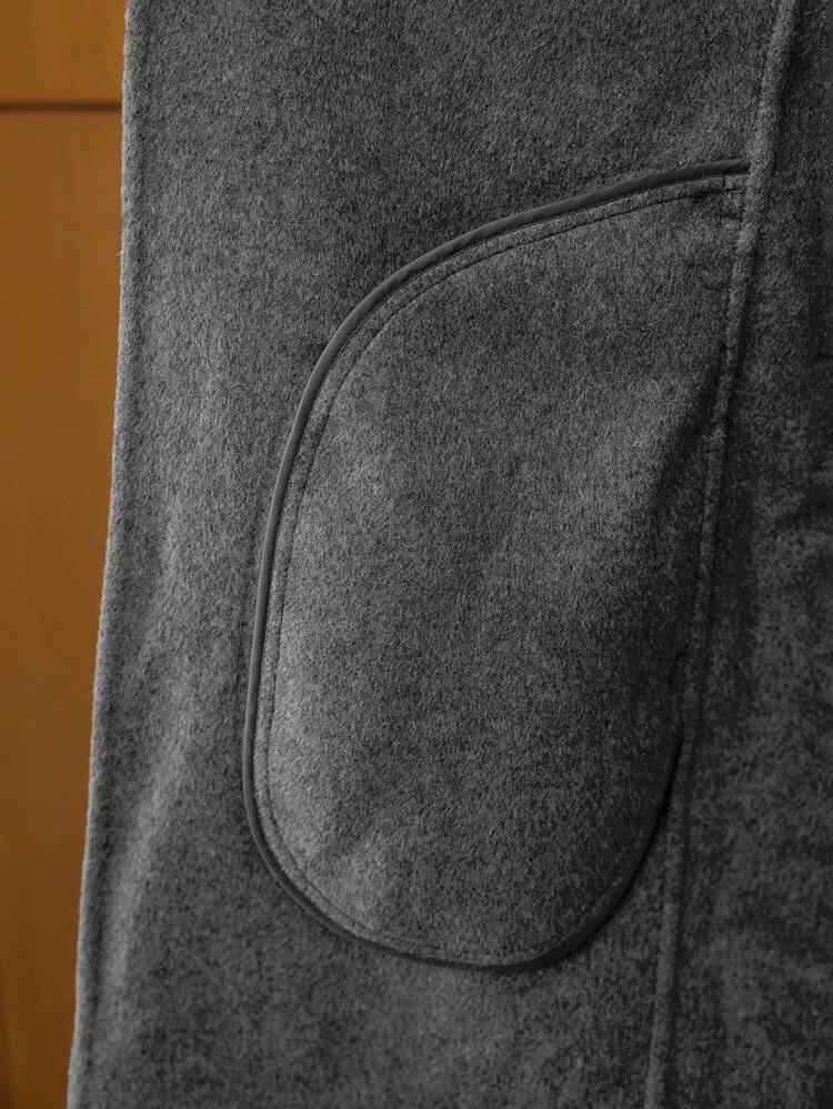 WOOL EMBROIDERY DETAIL OVERCOAT