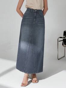 Váy PP lưng thấp 100% Cotton chắc chắn - Xám - Xem 7