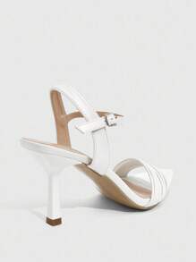 CUCCOO SZL Women's Fashionable White Elegant High Heel Sandals - White - View 8
