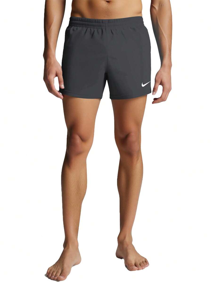 Nike 男士松紧腰休闲游泳短裤 - 灰色 - 查看 1