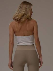 MUSERA Seamless Plunge Halter Neck Low P Casual, Airport, Loungewear,  , Fall