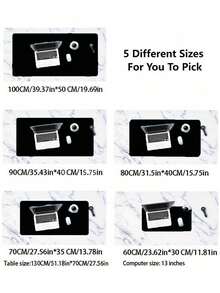 SHEIN Desk Pad For Office Home, Leather Waterproof Large Desk Writing Mat Organizer,Multifunctional Ultra Thin Use Desk Blotters Mouse Pad Protector - Black - View 12