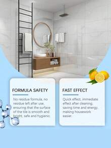 SHEIN 2 件装瓷砖多用途清洁剂：强效配方，用于深度清洁、抛光和长期维护地板和墙砖 - 适用于所有类型的瓷砖，使表面保持光泽和保护