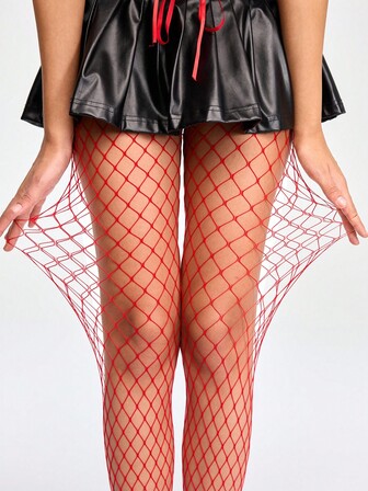 Grunge Punk 1 coppia di calze a rete multicolore in stile gotico per donne, adatte per tutte le stagioni