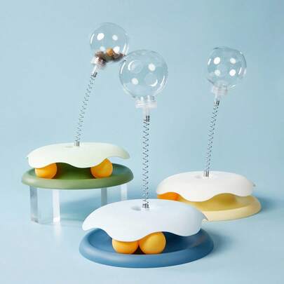 PETSIN 1pc Cat Puzzle Leak Food Ball Toy Rotary Ball Interactive Self Entertainment Relieves Bored Kitten Toys
