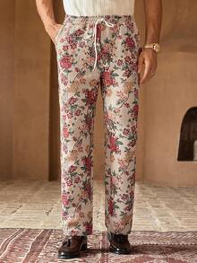 Manfinity VCAY Quần âu họa tiết hoa dệt jacquard cho nam cạp vừa, Quần họa tiết hoa nam, Quần họa tiết thực vật cổ điển, Quần jacquard hoặc vải thảm nam, Quần phong cách Bohemian/Boho, Quần âu cạp rút, Quần mặc đi nghỉ dưỡng cho nam, Quần họa tiết hoa nổi bật, Quần in dáng rộng, Quần vải lanh họa tiết hoa mùa hè, Quần nghỉ dưỡng họa tiết hoa nam, Quần âu nhẹ có cạp rút co giãn cho kỳ nghỉ hè & mặc đi biển Quần họa tiết hoa nam Quần boho nam Quần vải lanh nam, Mùa thu - Nhiều màu - Xem 6
