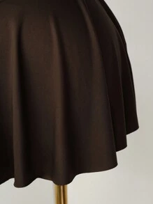 Mistrie Váy Bandeau màu trơn tối giản thời trang mùa hè dành cho nữ - Cà phê nâu - Xem 7