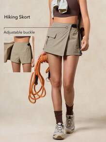 OutZeal Women Outdoot Skort Hiking Camping Travel Water-Resistant Built-In Shorts Feature Adjustable Belt