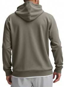 Hugo Boss Men's Drawstring Hooded Long Sleeve Casual Versatile Sweatshirt - 076 Open Grey - View 2
