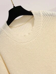 Franclia Autumn/Winter New Versatile Elegant Minimalist Women Sweater Dress Fall Cloth For Women - Apricot - View 3