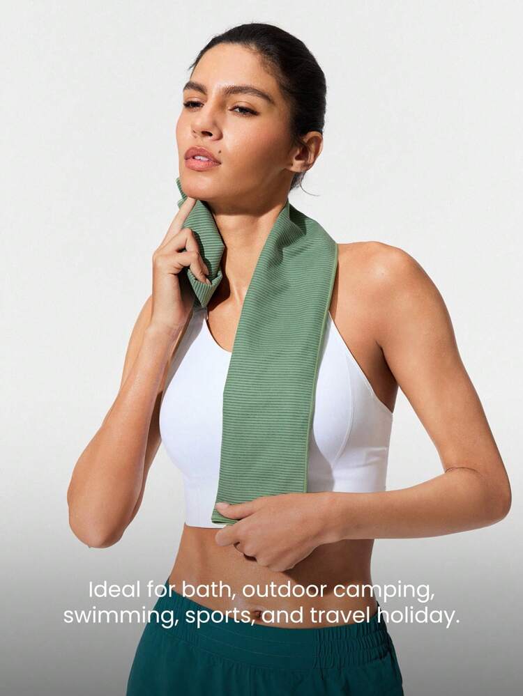 2 Packs Quick-Dry Cool Down Deodorizing Gym Workout Small Towel With Lanyard