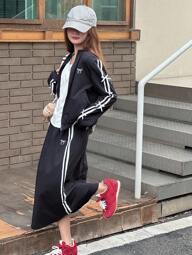 Dazy Kids Conjunto deportivo informal para adolescentes, chaqueta con lazo y falda, conjunto de otoño para estudiantes