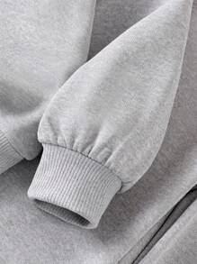 SHEIN Genkimix Kids 2pcs Girls Casual Set, Includes Solid Color Raglan Sleeve Sweatshirt And Knit Pants, Toddler Kids Sweat Set Kids Jogger Sets Boy 2 Piece Sets 2 Pcs Kids Sets Sweatshirt Set For Girl Fall Winter